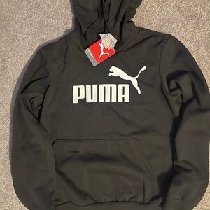 Puma Black Hoodie with White Logo
